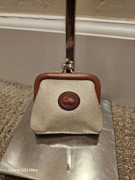Dooney&Bourke Handbags - Dooney & Bourke Vintage White Pebbled Leather Coin Purse